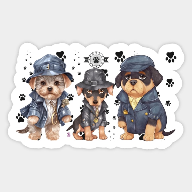 Dogs's Police Sticker by Viper Unconvetional Concept